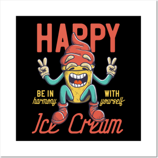 Happy Ice Cream Posters and Art